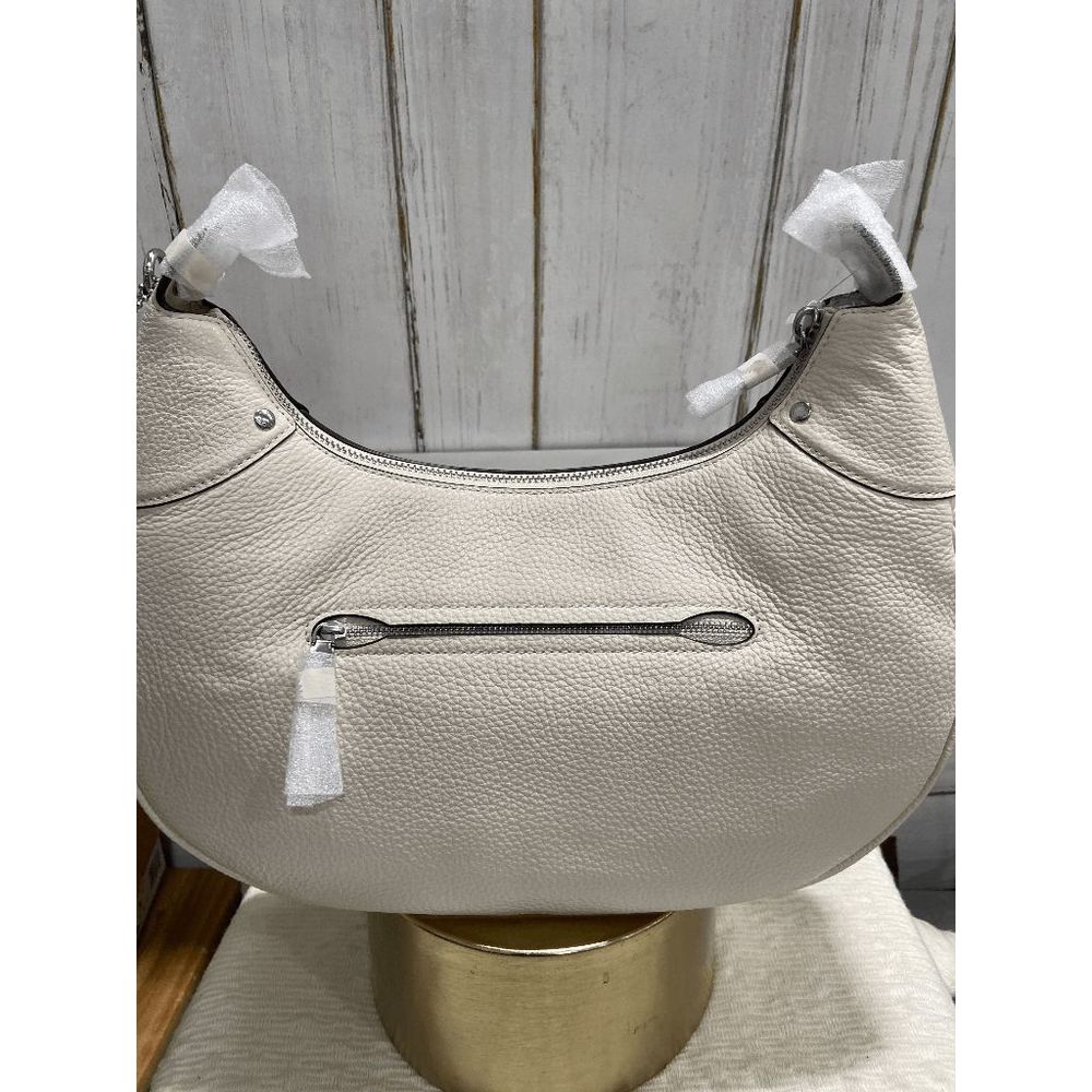 Coach Women's Leather Mara Hobo Bags - Silver/Chalk - Picture 4 of 16